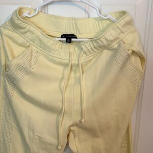 INC International Concepts Pale Yellow Drawstring Jogger Pants